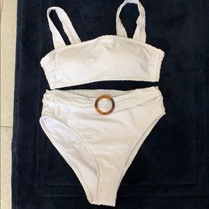 White xhilaration high waisted bikini